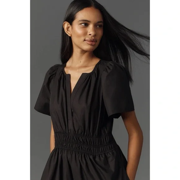 🎉 HP! NWOT! Anthropologie The Somerset Mini Dress in Black - Picture 12 of 13